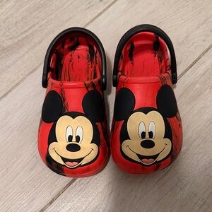 Disney Mickey Mouse Kids Slippers - Red and Black